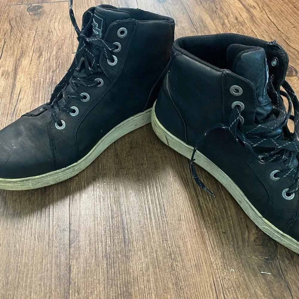 HARLEY DAVIDSON Black High-Top Boots water boots  9